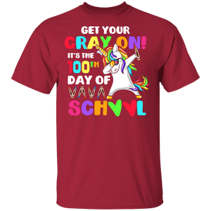 Get Your Cray On It's The 100th Day of School Dabbing Unicorn