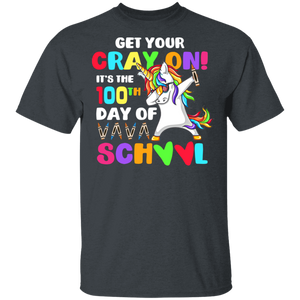 Get Your Cray On It's The 100th Day of School Dabbing Unicorn