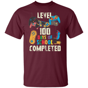 Level 100 Days Of School Completed Video Gamer for Boys