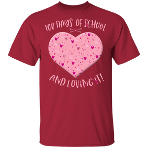 100th Day Of School And Loving It Teacher Heart Valentine Day