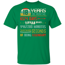 Load image into Gallery viewer, 18th Birthday 216 Months Gift Vintage Retro 18 Years Being Legendary
