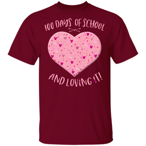 100th Day Of School And Loving It Teacher Heart Valentine Day