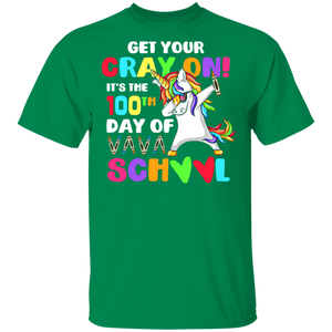 Get Your Cray On It's The 100th Day of School Dabbing Unicorn