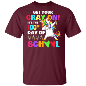 Get Your Cray On It's The 100th Day of School Dabbing Unicorn