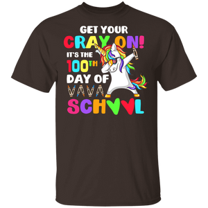 Get Your Cray On It's The 100th Day of School Dabbing Unicorn