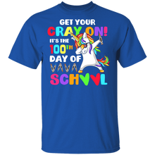 Load image into Gallery viewer, Get Your Cray On It&#39;s The 100th Day of School Dabbing Unicorn

