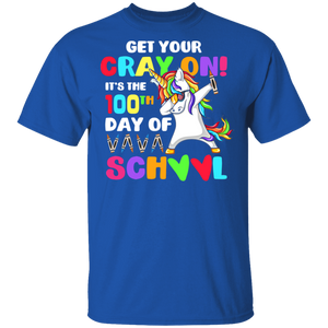 Get Your Cray On It's The 100th Day of School Dabbing Unicorn