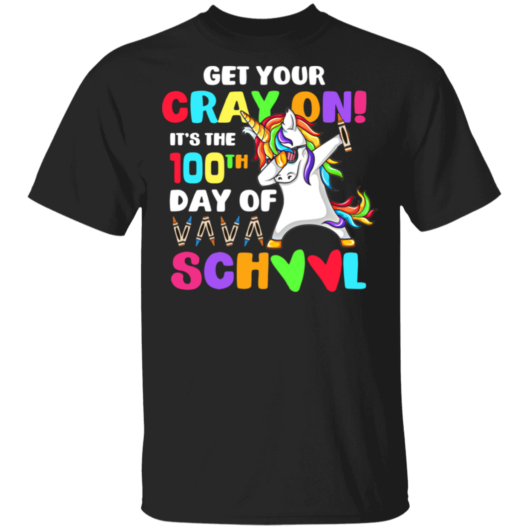 Get Your Cray On It's The 100th Day of School Dabbing Unicorn