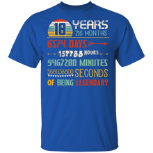 Load image into Gallery viewer, 18th Birthday 216 Months Gift Vintage Retro 18 Years Being Legendary

